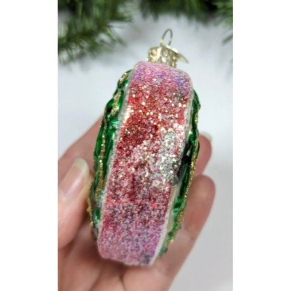 Green Heart Retired Old World Christmas Ornament - Picture 3 of 4